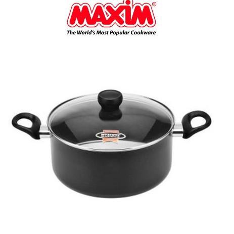 Maxim Panci Neostone Marble Ceramic Dutch Oven 20 cm 24 Cm dan Tutup Kaca  Maxim NEO24DO Neostone Dutch Oven 24 Cm