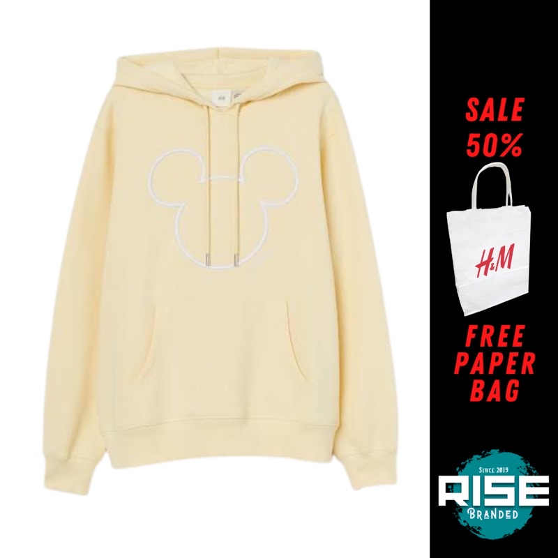 H&M Disney Mickey Mouse Hoodie - Soft Yellow