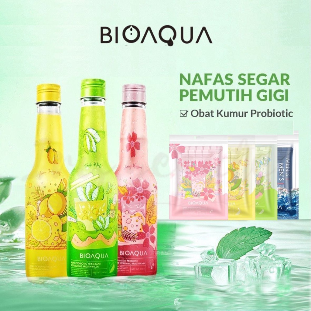 BIOAQUA Probiotic Mouth Wash / Obat Kumur Probiotic Pemutih Gigi / Nafas Segar / Karang Gigi