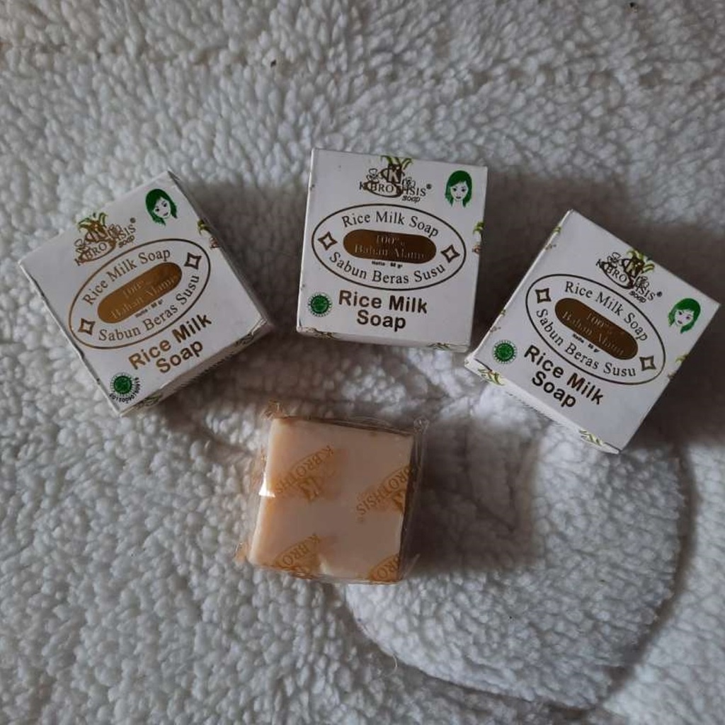 TERMURAH - Sabun Beras Susu K Brothsis ORIGINAL BPOM Halal Rice Milk Soap SATUAN / Sabun Beras Susu Thailand Pemutih Badan / Sabun Muka Glowing dan Putih Sabun Mandi Batangan / Sabun Wajah Glowing Permanen Cuci Muka Sabun Pemutih Kulit Ketiak Selangkangan
