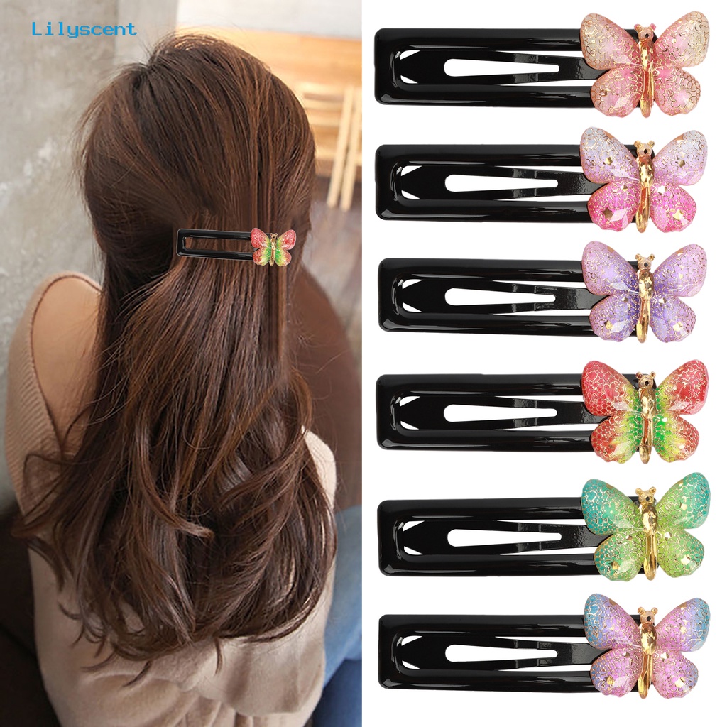 Jepit Rambut Model Butterfly Warna Gradasi Untuk Wanita