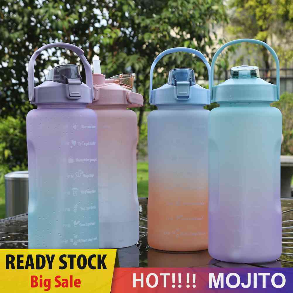 Botol Air Minum 2000ml Anti Bocor Dengan Penanda Waktu Untuk Olahraga Outdoor