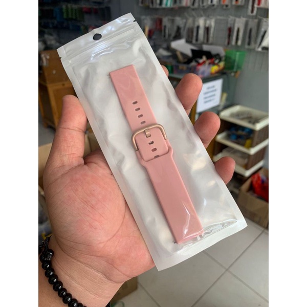 Strap Tali Jam Tangan Silikon lembut soft pink 20mm