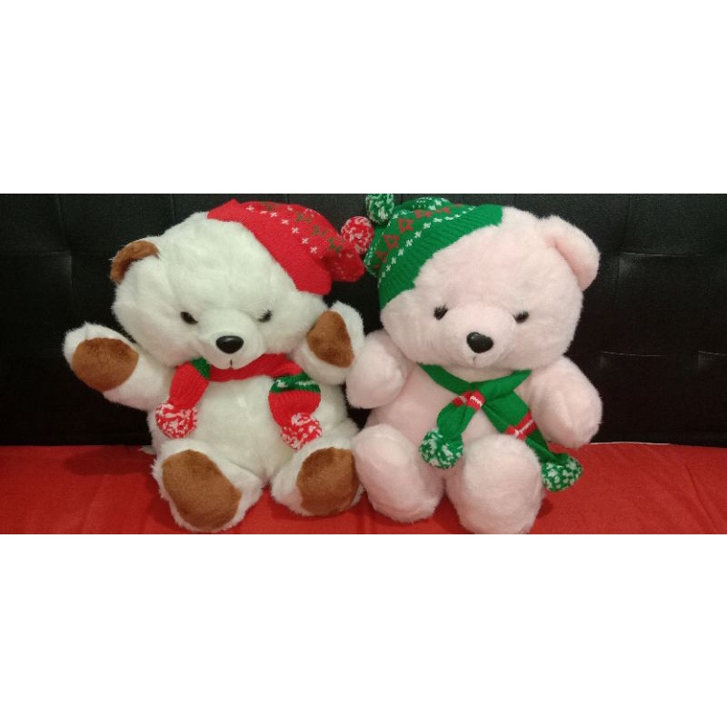 Sepasang boneka beruang salju jumbo | boneka natal | boneka teddy natal | boneka teddy santa
