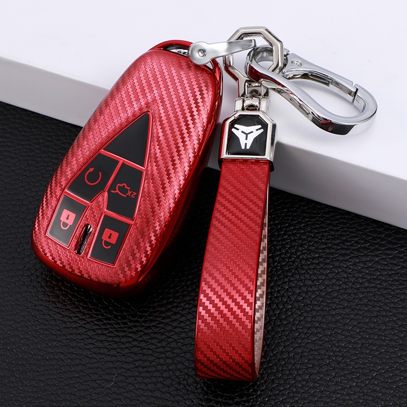Casing Kunci Remote Mobil Bahan TPU Carbon Fiber Untuk Changan CS35 PLUS CS75PLUS CS55PLUS