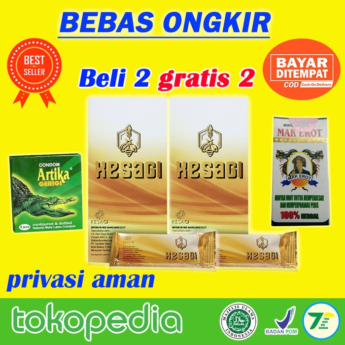 {COD} Kesagi Asli Original 2 box Bonus minyak erot Kondom Kosagi