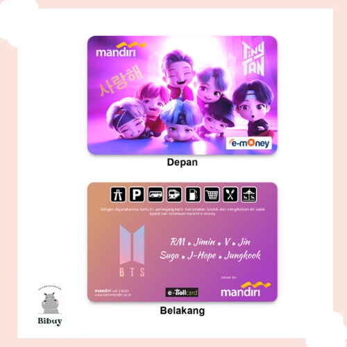 Custom Flazz BCA | Custom Emoney Mandiri | BTS Tiny Tan All Play