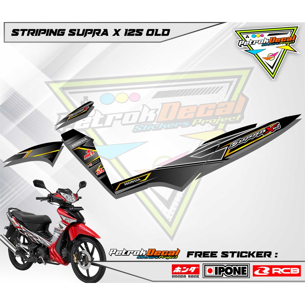 Striping Stiker Variasi Honda Supra x 125 - Striping Motor Supra x Racing