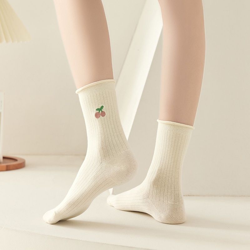 [COD] KAOS KAKI WANITA PANJANG DIATAS MATA KAKI CUTE ALA KOREA MOTIF STRSWBERRY CERI CANTIK ELEGAN IMPORT TEBAL HALUS KAOS KAKI FASHION