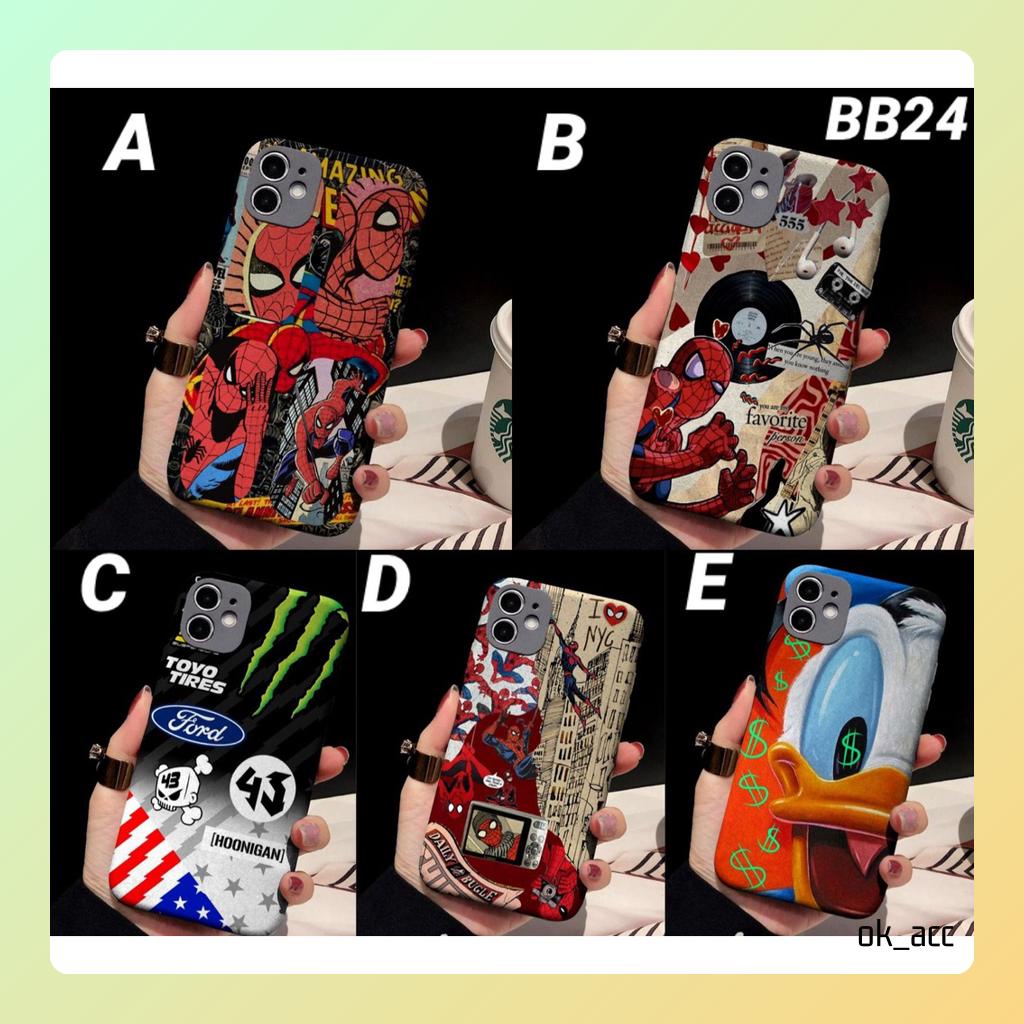 Casing Motif BB24 for Iphone 6 6s 6g 6+ 6s+ 7 8 7+ 8+ X Xs 11 12 13 14+ Plus Pro Max