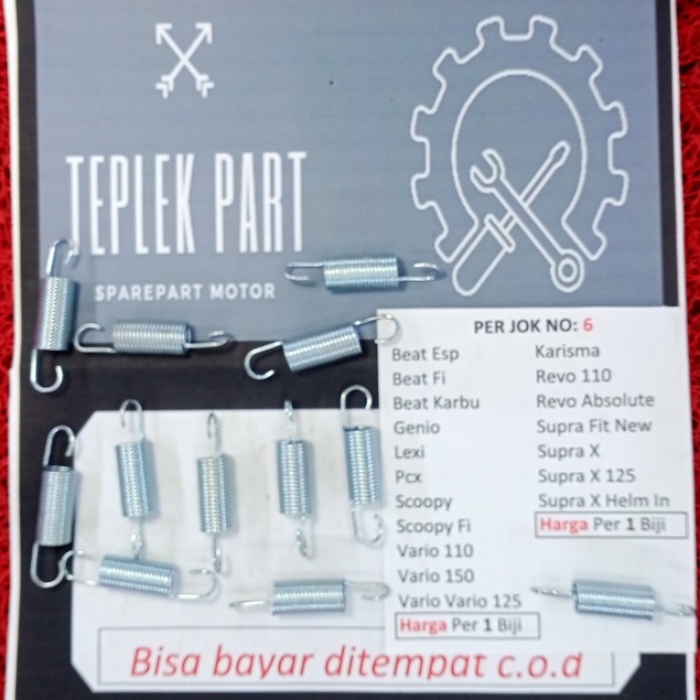 NO 6/Per Jok Motor/Beat Vario Scoopy Beat Fi Beat Esp Vario 125 Vario 150 Supra X 125 Supra Revo