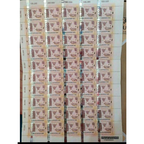 

Materai tempel 10000 asli pos Indonesia