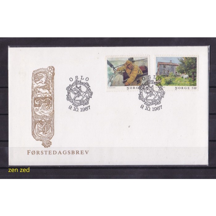 

A155 Prangko FDC SHP Norwegia 1987 Classics Norwegian Painting 1 Pcs