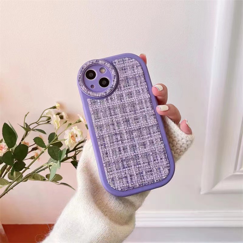 IPHONE New Kain Flanel face small fragrance shockproof case Untuk Iphone14 13 12 11 Pro Max