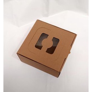 

BOX KARDUS dus 25x25x12 cm box tenteng atas window (mika) / Die Cut/ Box Hampers/ Box Gift (10 PCS)