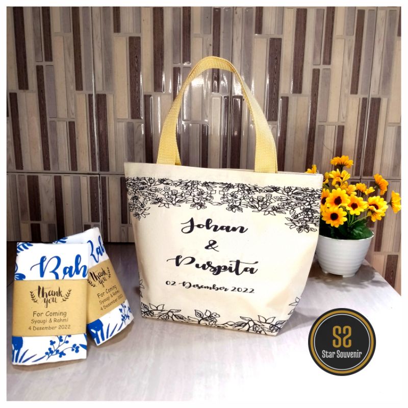 Souvenir Tote Bag Tas Souvenir Pernikahan Tote Bag Mini Vera Souvenir Wedding Tas Wedding Tas Bingki