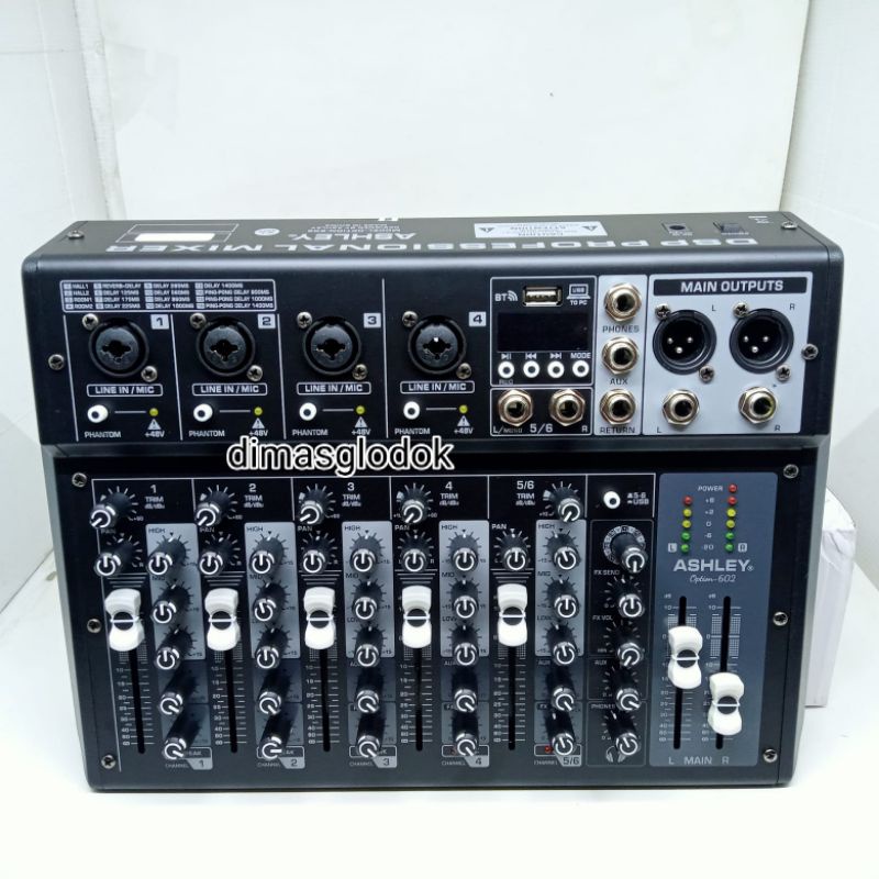 Mixer Ashley 6channel Option-602 Mixer Audio Option 602 Ashley Option602