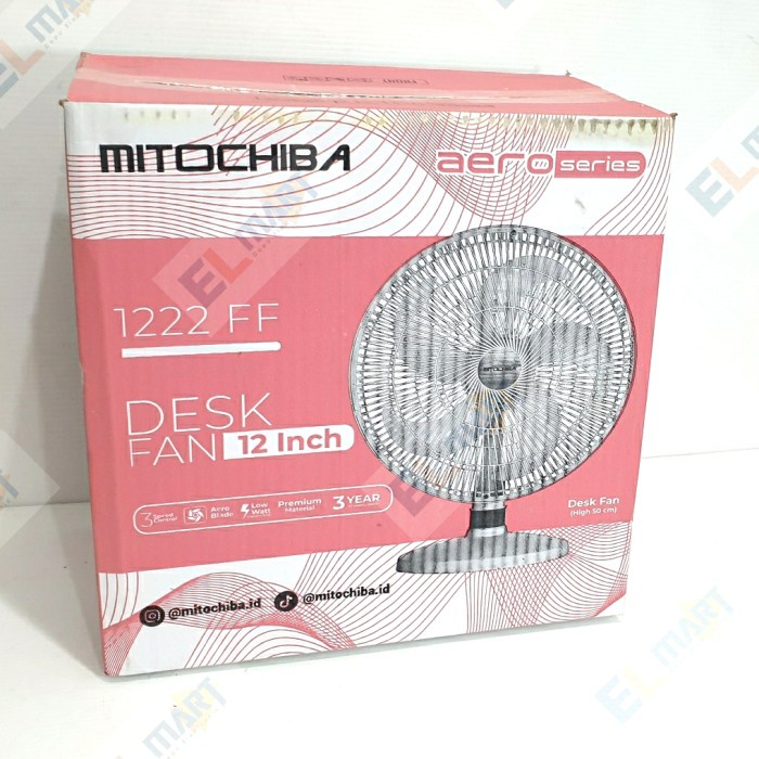 Kipas Angin Meja 12 Inch Mitochiba Desk Fan 12inch 1222FF 1222 FF  Low Watt