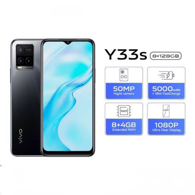 Vivo Y33S Ram 8 + 4/128GB - Grs Resmi Vivo (NEW VIVO 8+128GB)