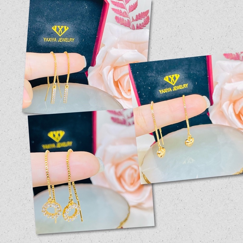 Anting serut permata emas yaxiya