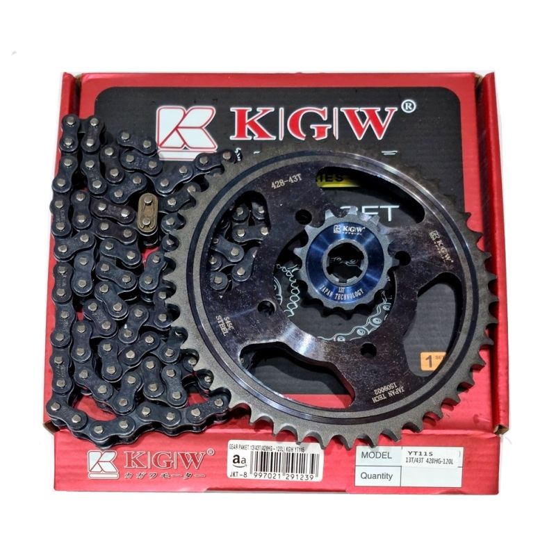 GIR GEAR SET GIRSET GEARSET PAKET TITANIUM KGW YAMAHA YT115 YT 115