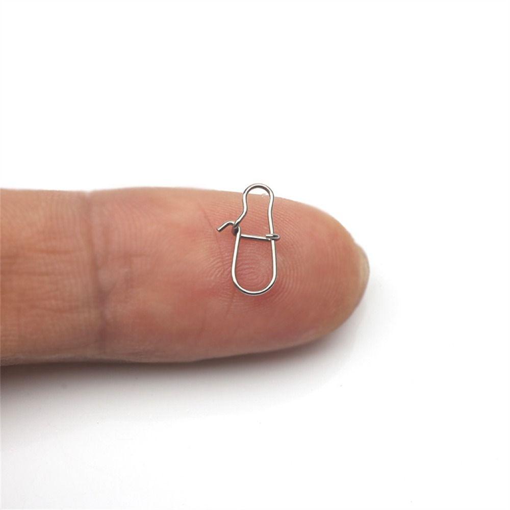 Aksesoris Konektor Snap Kunci Agustina 50pcs Untuk Lures Stainless Steel Bagus Berkait Konektor Pesca Putar