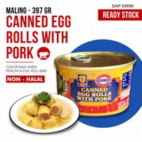 

NON HALAL DAGING MALING BABI ROLL TTS BRAND 397 GRAM MAKANAN KALENG DAGING BABI GULUNG CANNED PORK ROLLS LUNCHEON MEAT