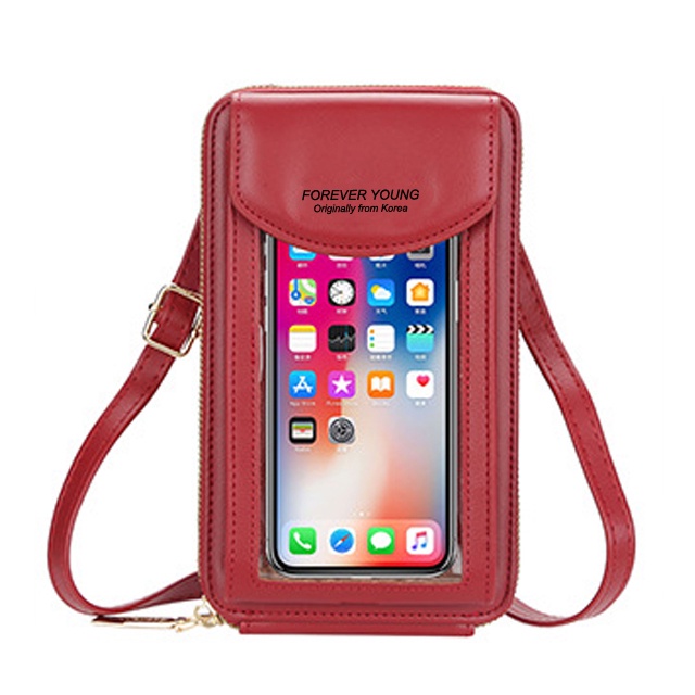 Dompet Pocket Tempat Hp Wanita  Gratis Tali Selempang Bisa Di Atur Touchscreen Bisa Charging dan Headshet Tanpa Perlu Ribet Model Import Korea