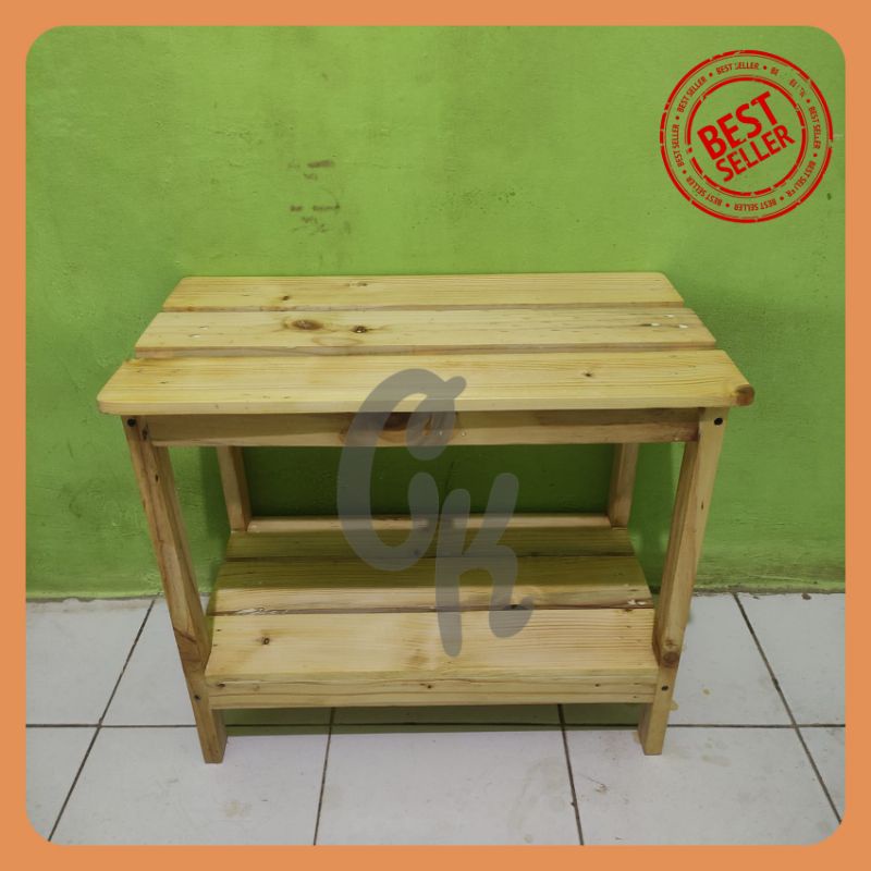 Rak akuarium Meja akuarium Rak kayu serbaguna Rak 2 susun Rak kayu Rak jati Belanda Rak serbaguna