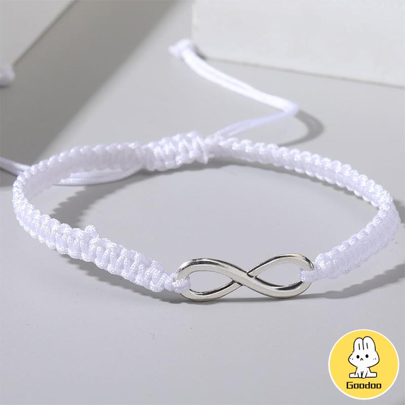 1pc Gelang Tali Handmade Desain 8 Infinity Untuk Pasangan S -Doo