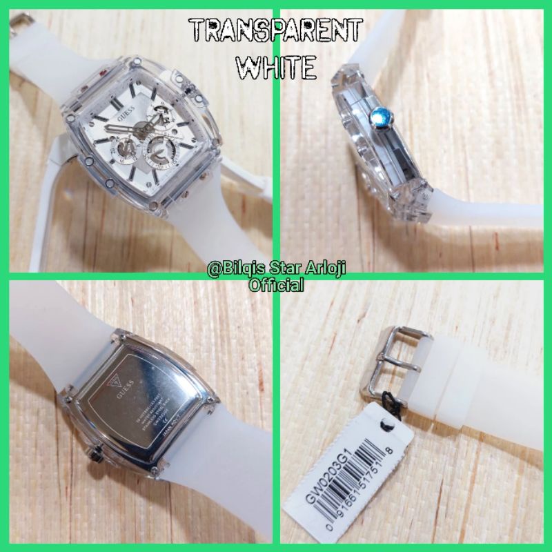 Jam Tangan Guess Phoenix Kotak GW0203 Pria Tali Karet Original