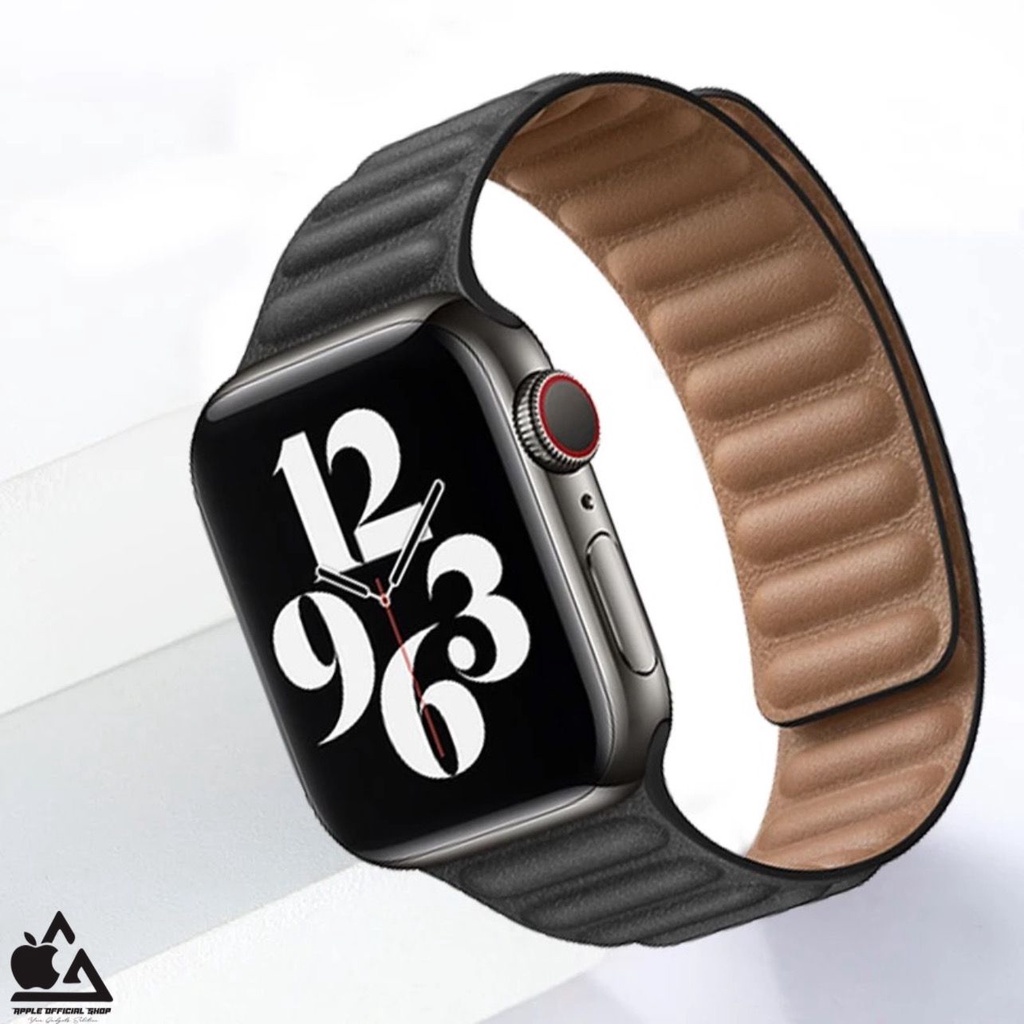 Tali Strap Apple Watch  Link Magnetic Loop 38mm/40mm/41mm , 42mm/44mm/45mm Sport Band Kulit Magnet iWatch Silikon Case