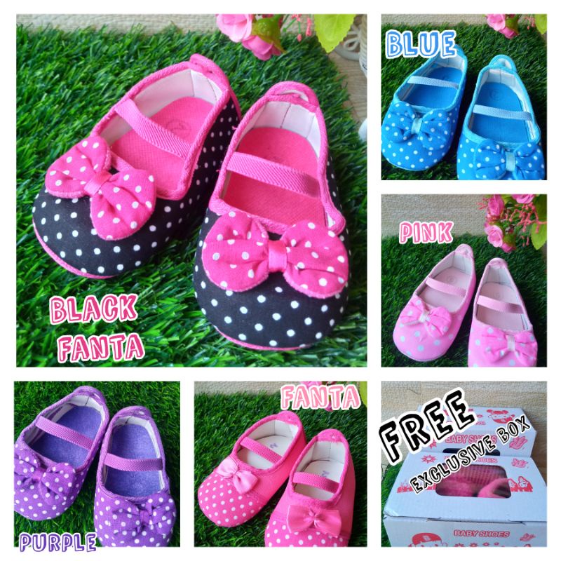 [0-12 bulan] SEPATU BAYI PREWALKER / SEPATU BAYI PEREMPUAN PREWALKER FLAT SHOES SEPATU BALET BAYI