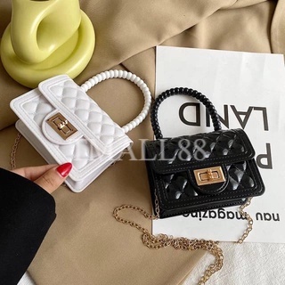 ♥TMALL88♥ Tas Selempang Jelly Glossy Mini Rubber Bag ala korea