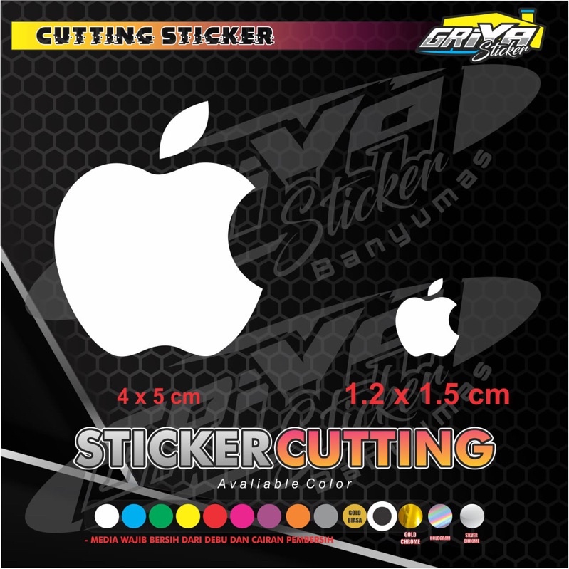 Stiker hp handphone appl* sticker cutting