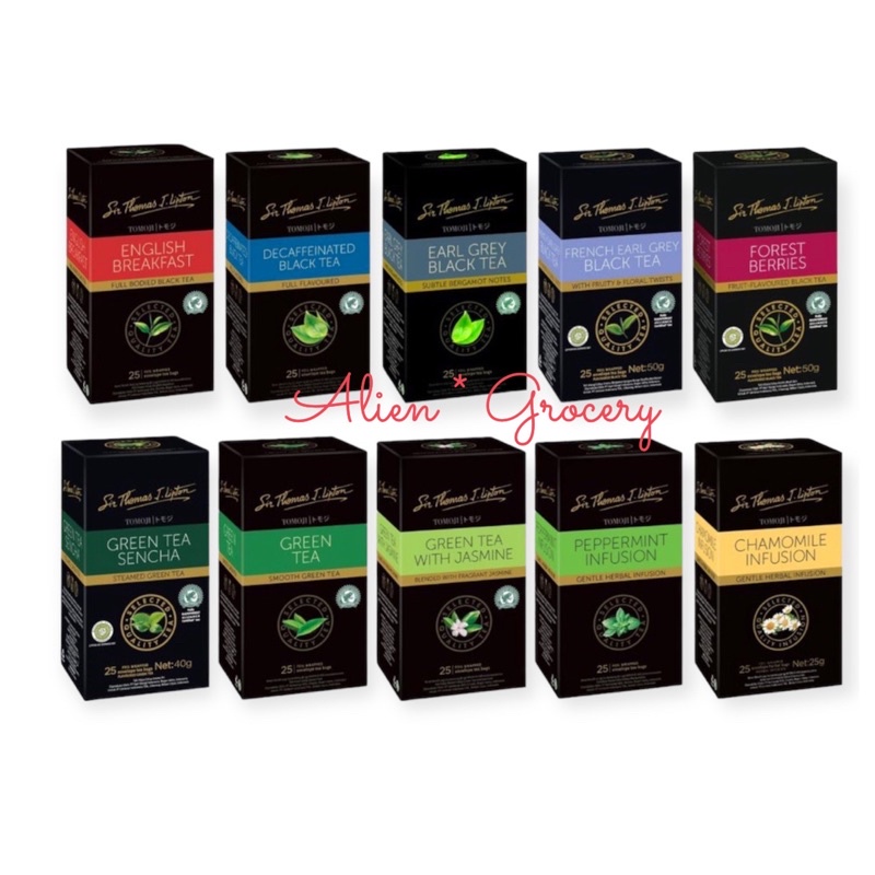 LIPTON Tea Bag STL Chamomile Infusion Earl Grey Black Tea English Breakfast Green Tea Jasmine Peppermint Infusion