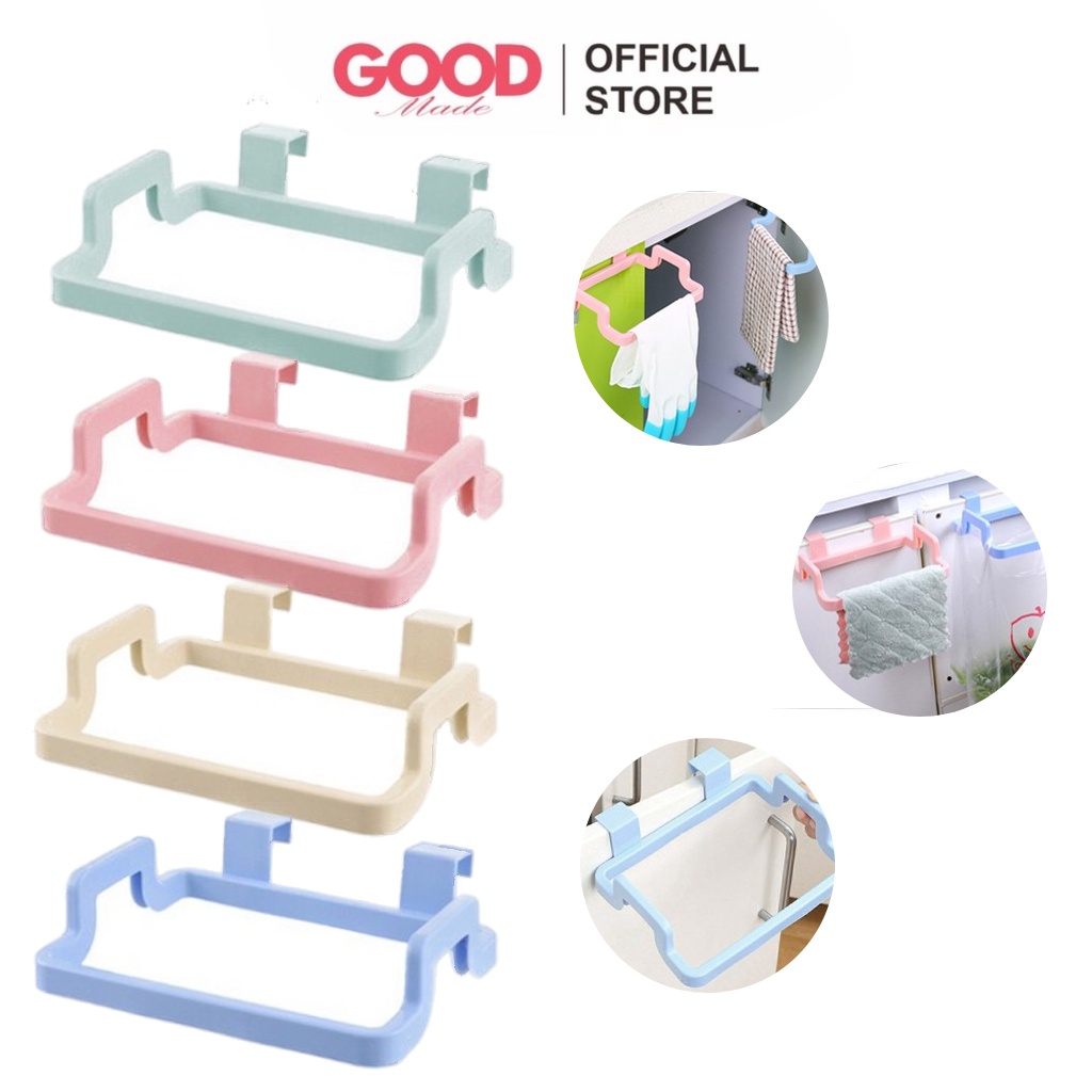 GOOD MADE - Bracket Gantungan Kantong Plastik Tempat Sampah Gantung Kain Lap Lemari Laci Dapur Handuk Serbaguna Holder Plastic Bag | COD