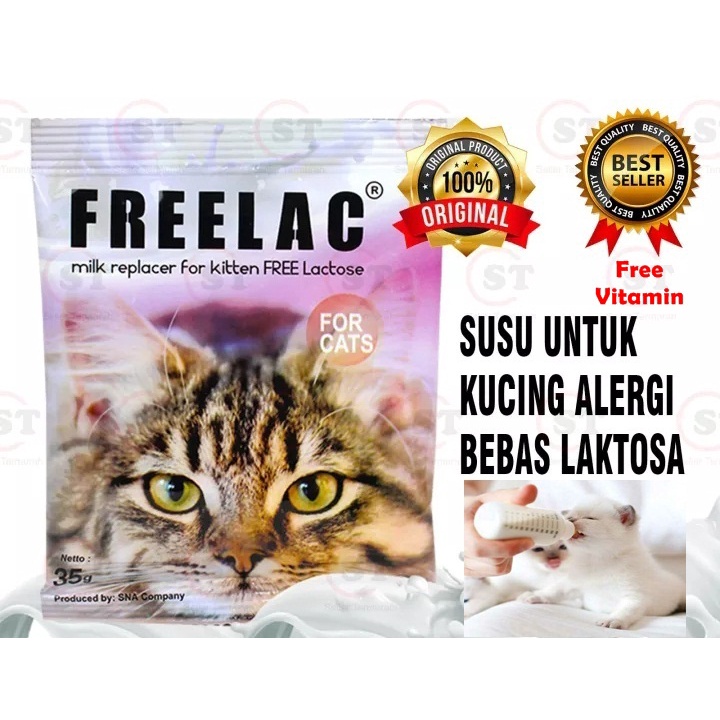 Freelac Susu Kucing Bebas Lactosa Anti Alergi 35gr