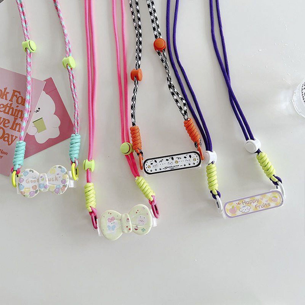 Tali Lanyard Leher Ponsel Motif Kartun Untuk Aksesoris Wanita