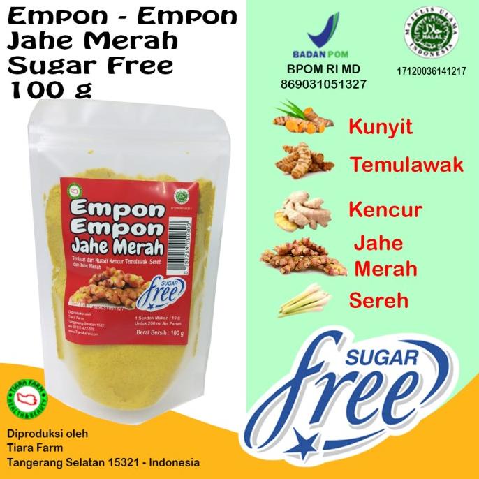 

Empon - Empon Jahe Merah Sugar Free 100 g (Tanpa Gula) Tiara Farm