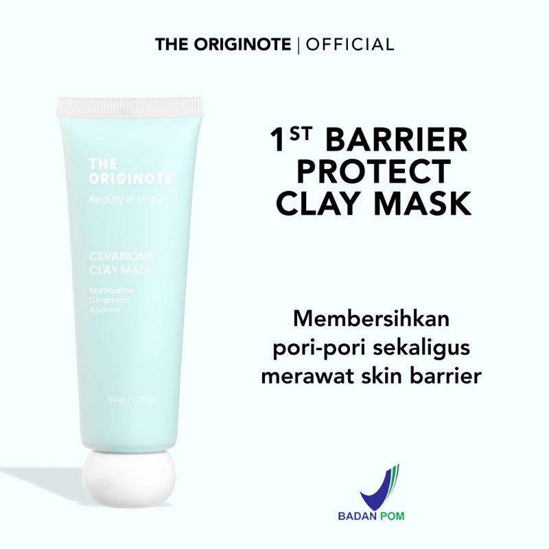 The Originote Cerabiome Clay mask / Charcoal mask / Peeling mask / Jelly mask / masker wajah