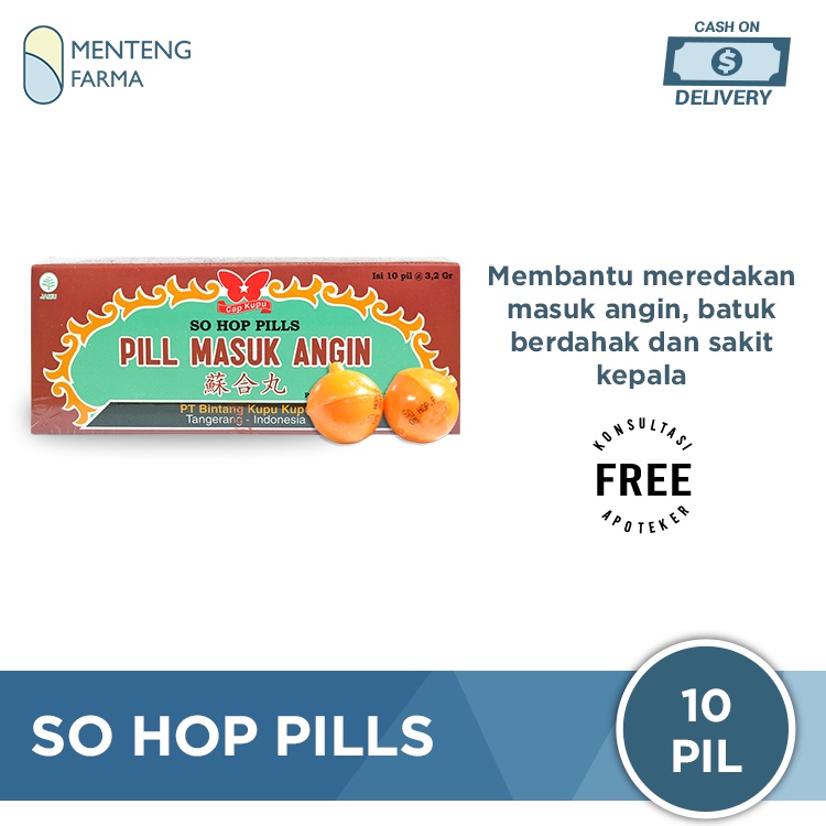 So Hup Yuen Cap Kupu-Kupu - Dus Besar Isi 10 Pil