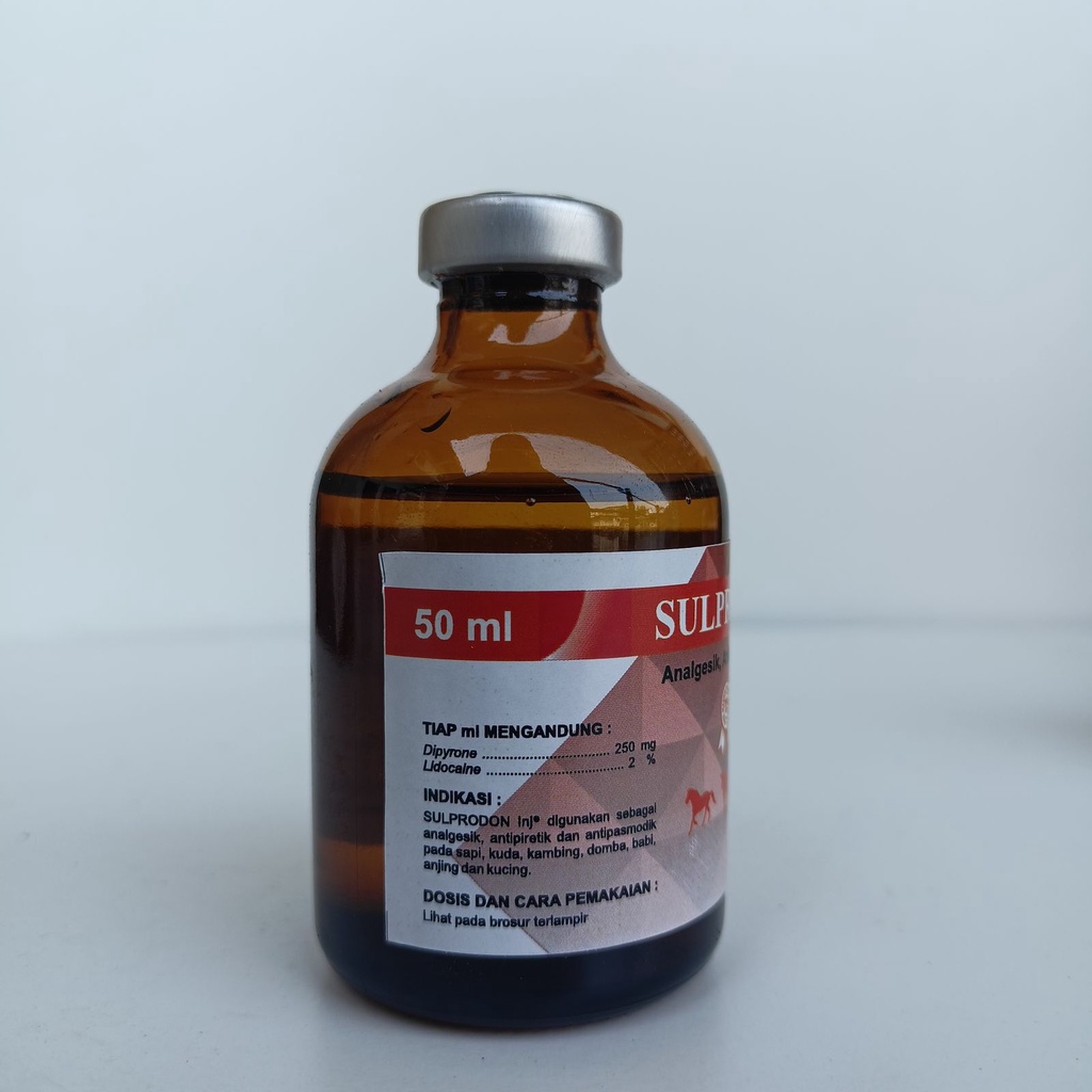 SULPRODON INJ 100ml | Mirip Sulpidon Analdon Medipiron (Obat Pereda Sakit Hewan Analgesik Antipiretik)