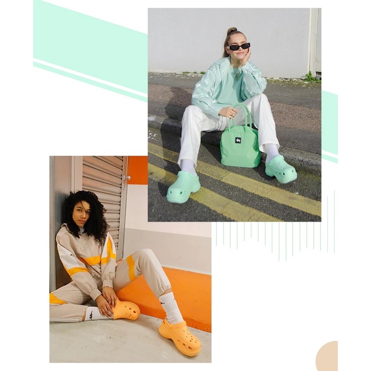 Sandal Wanita Slip On Baim Fuji Polos Viral Jibbitz Sandal CROCS Cewek Sandal Cewek Selop Wedges Platform Phylon Stiker 3D Warna