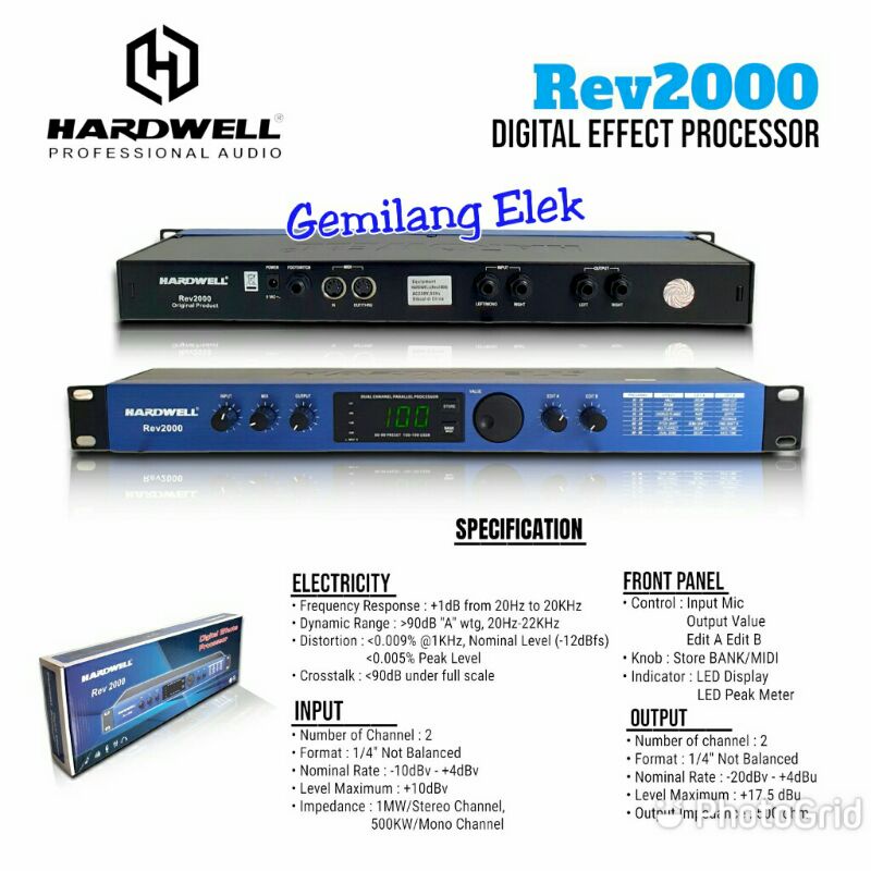 Efek Vokal HARDWELL REV 2000 Original Garansi
