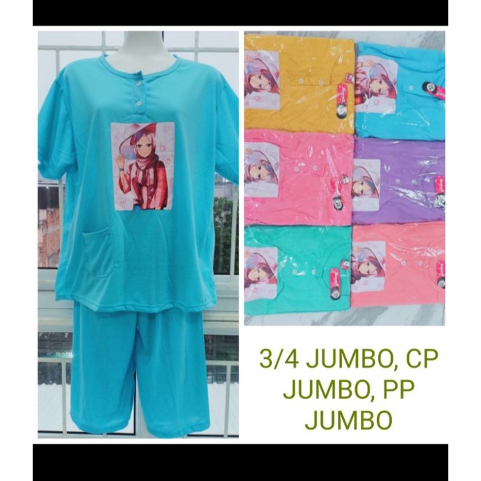 babydol kaos jumbo 3/4 CP PP Ld125