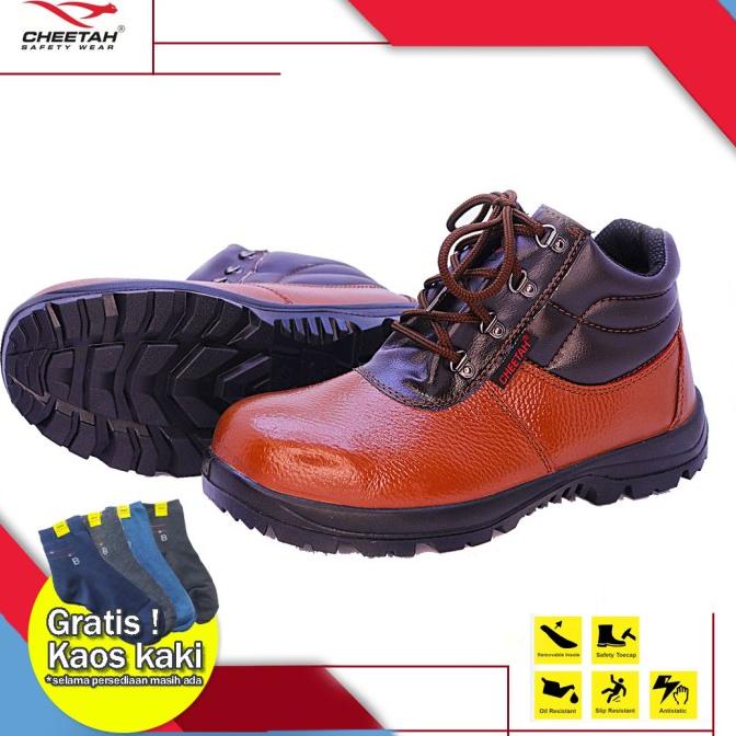 Sepatu Safety Cheetah type 7106 Coklat