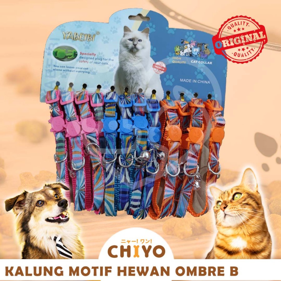 Kalung Hewan Motif Ombre - Kalung Anjing, Kucing