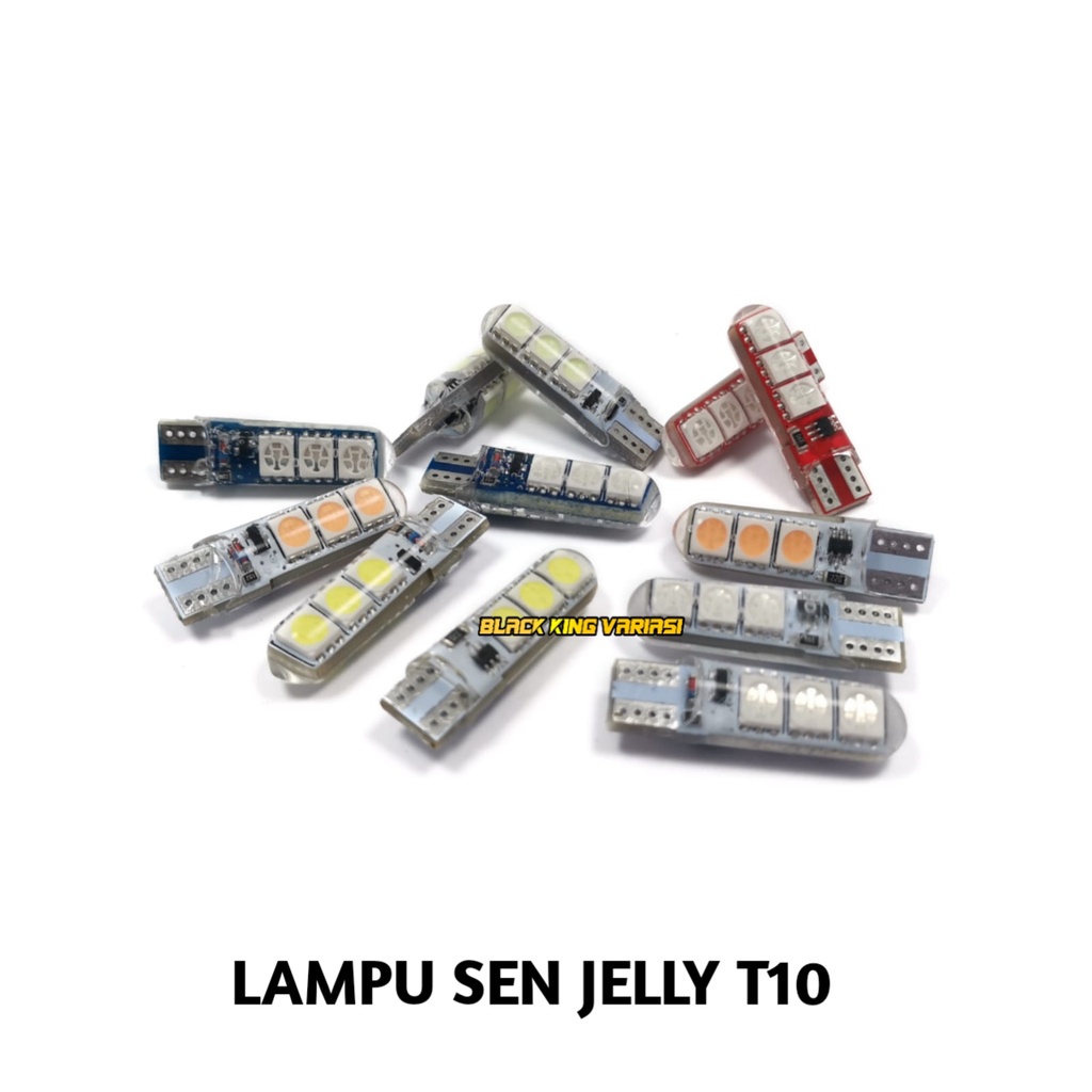 Lampu Sen Jelly 6 Mata Flash Kedip Sein Senja 6 Titik Flash Crystal Jelly Lampu Senja 6 Mata Led Lampu Sen T10 Crystal