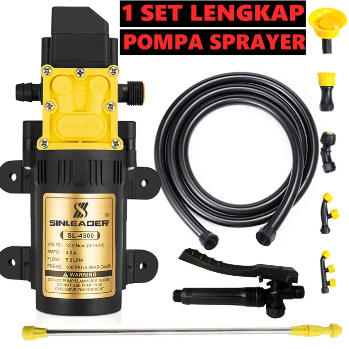 SET LENGKAP POMPA DC SPRAYER ELEKTRIK SINLEADER SL 4500 100 PSI